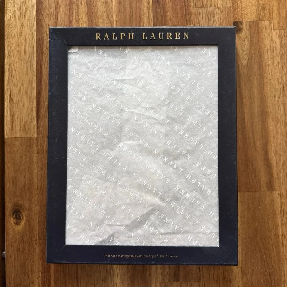 Polo‎ Ralph Lauren Leather Black Case For Ipad Or Tablet Media See Measurements